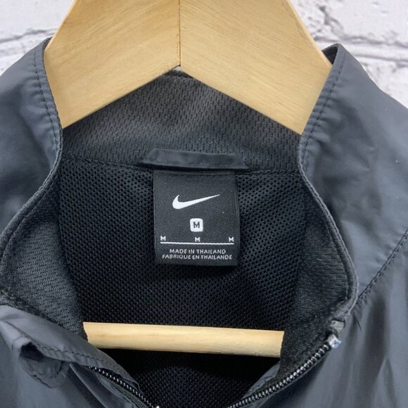 Nike Track Jacket Sz M Black White Full Zip Lightweight - Picture 4 of 10